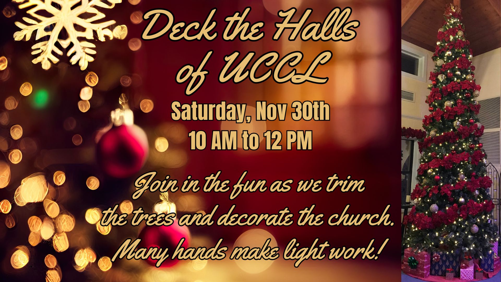 Deck the Halls of UCCL flyer 11302024